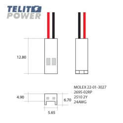 Konektor Molex 22-01-3027, 2695-02RP 24AWG ( P-2329 ) - Img 2