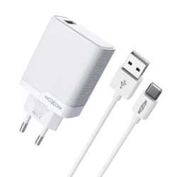 Kucni punjac moxom mx-hc292 usb type c na type c 18w beli ( P1290 )