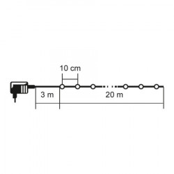 Lampice za jelku sa 200 toplo belih LED dioda ( ML-C2004 ) - Img 2