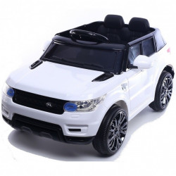 Land Rover MIni - Auto na akumulator sa kožnim sedištem i mekim gumama - Beli - Img 6