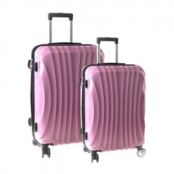 Las Vegas, kofer, set 2 komada, ABS, gliter roze ( 100091 )