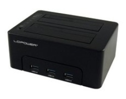 Lc power lc-dock-u3-hub usb3.0 2x hdd/ssd + 3x usb3.0 hub black hdd docking ( 17215 )