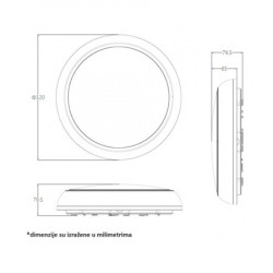 LED plafonjera 16,20,24W, promenljiva boja svetla ( 202233 ) - Img 2