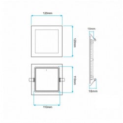 LED ugradna panel lampa 6W dnevno svetlo ( M6UK/W ) - Img 3