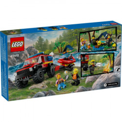 Lego city fire 4x4 fire truck with rescue boat ( LE60412 ) - Img 3