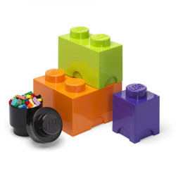 Lego kutije za odlaganje set (4 kom): ljubičasta, narandžasta, crna, zelena ( 40150800 )