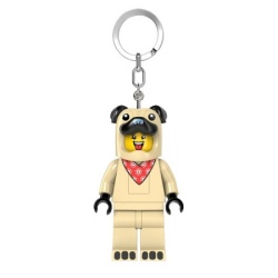 Lego Minifigure privezak za ključeve sa svetlom: Tip u kostimu mopsa ( LGL-KE213H )