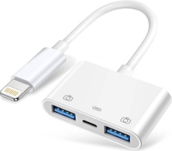 Lighting čitač kartica 3u1, 2xUSB + 1xUSB C-2