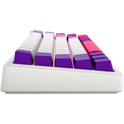 Lorgar Wireless mechanical gaming keyboard Pro, 2.4 GHz, Toxic Purple switches, white red purple ( LRG-KBP70MW-WH-US ) -4