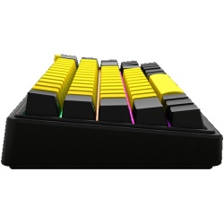 Lorgar Wireless mechanical gaming keyboard Pro, 2.4 GHz, Toxic Purple switches, black yellow ( LRG-KBP70MW-YL-US ) -4