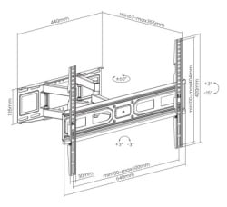 Manhattan 462440 37"-80" nosač za TV zglobni -3