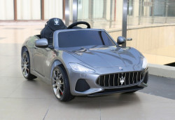 Maserati Gran Cabrio 2019 Licencirani auto na akumulator sa kožnim sedištem i mekim gumama - Sivi - Img 5