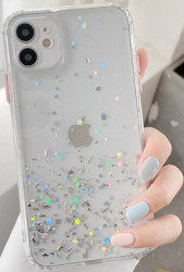 MCTK6-IPHONE 12 Pro Max Furtrola 3D Sparkling star silicone Transparent - Img 1