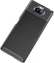 MCTK74-HUAWEI P30 Pro Futrola Carbon Fiber Silicone Black - Img 2