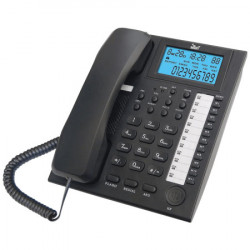 MeanIT analogni telefon, stolni, LCD ekran, crni - ST200 black - Img 1