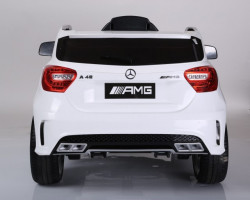Mercedes A 45 AMG Licencirani auto za decu na akumulator sa kožnim sedištem i mekim gumama - Beli - Img 8