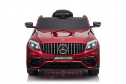 Mercedes GLC63 AMG Licencirani auto na akumulator sa kožnim sedištem i mekim gumama - Crveni - Img 2
