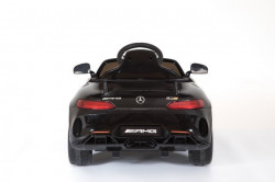 Mercedes GT AMG 2018 Licencirani auto na akumulator sa kožnim sedištem i mekim gumama - Crni - Img 6