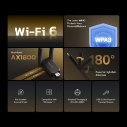 Mercusys MA72X V1.0, AX1800 High-Gain Wireless Dual-Band USB Adapter ( 6341 )-3