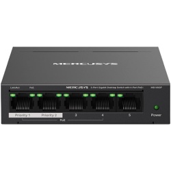 Mercusys MS105GP 5-Port Gigabit Desktop Switch with 4-Port PoE+, 4×Gigabit PoE+ Ports, 1×Gigabit Non-PoE Port, 65 W PoE Power ( MS105GP ) -1