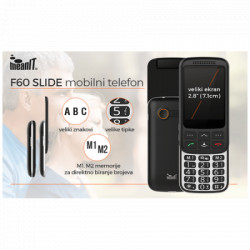 Mobilni telefon F60 SLIDE , 2.8" ekran ( 7.1 cm ), Dual SIM - Img 2