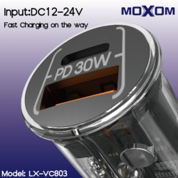Moxom Auto punjac lx-vc803 pd+qc 30w crni ( A712 )-5