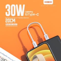 Moxom Usb data kabal mx-cb127 type c na lightning pd 30w 20cm beli ( U2135 )-2