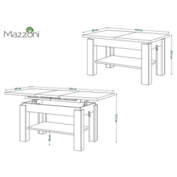 Multifunkcionalni Sto Astoria Craft Zlatno-Crni ( 1654 )-3