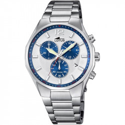 Muški lotus chrono hronograf belo plavi sportski ručni sat sa metalnim kaišem ( 10125/5 ) - Img 1