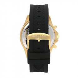 Muški maserati sfida hronograf crni zlatni sportski ručni sat sa crnim silikonskim kaišem ( r8871640001 ) - Img 3