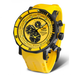 Muški vostok europe chronograph lunokhod 2 pro diver perpetual calendar alarm Žuti ronilački ručni sat ( ym86/620c504 ) - Img 1