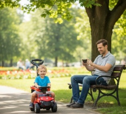 Muzička Auto Guralica 468 - crvena