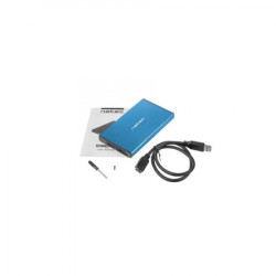 Natec Rhino go HDD/SSD external enclosure 2.5", aluminium, blue ( NKZ-1280 )  - Img 4