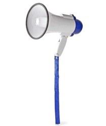 Nedis MEPH150WT Megafon 115dB, max.250m ugradjena sirena i funkcija snimanja, Blue/White-4