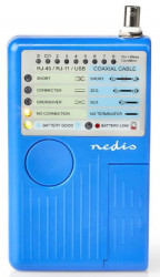 Nedis NWCTM100BU tester kablova RJ45, RJ11, BNC, USB A-B do 180m LED indikator - Img 2