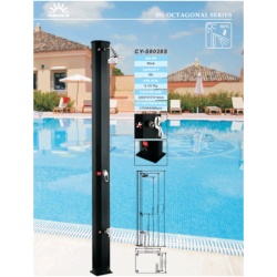 Nero cy-s8028s solarni tus 35l crni ravni sa nožnom slavinom h=217cm - sestougaoni ( 9344 )