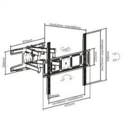 Nosač za TV S-Box PLB-3646 37-80/vesa 600x400/40kg/zglobni-4