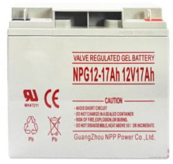 NPP NPG12V-17Ah, GEL BATTERY, C20=17AH, T3, 180*77*167*167, 4,8KG, Light grey - Img 3