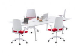 Office elegant - Radna stolica 3119-1 Belo-crvena - Img 5