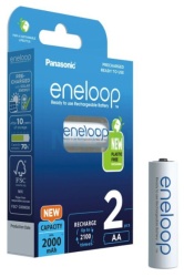 Panasonic AA/2B (BK-3MCDE/2CP) 2000mAh white baterija eneloop -3