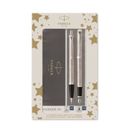 Parker poklon set im stainless steel ct - hemijska olovka + nalivpero ( PK83058 )