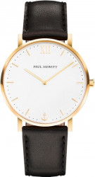 Paul hewitt sailor line beli zlatni elegantni ručni sat sa crnim kožnim kaišem ( ph-sa-g-st-w-2s ) - Img 5