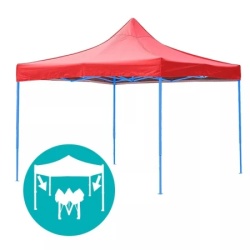 Paviljon sa Mehanizmom 3x3m Crveni Tri Stranice ( 2050 ) -3