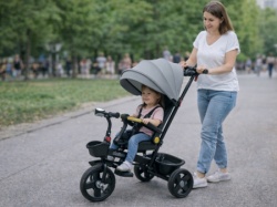 Playtime trcikl za decu sa rotirajućim sedištem koje se obara 4001 sivi