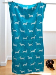 Plažni peškir "Blue Dachshund" 160x83 cm – 100% pamuk A11 ( VLK000668-"Blue Dachshund" )