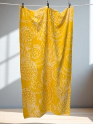 Plažni peškir Yellow Ananas - 86x188 cm 100% Pamuk ( VLK000680-y.ananas )