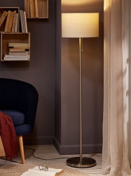 Podna lampa V145cm bruš. čelik-3
