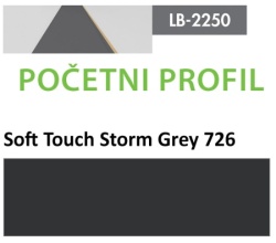 Profil Zidni MDF Početni LB-2250-A Soft Touch Storm Grey (726) 2800x115x12mm ( 026-091 )
