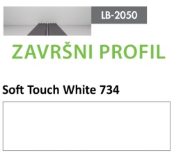 Profil Zidni MDF Završni LB-2050-B Soft Touch White (734) 2800x133x18mm ( 026-113 )