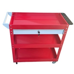 Prolinetech kolica za alat sa 3 police i fiokom - crvena plt/ws-03/1 ( PLT/WS-03/1 RED )-5